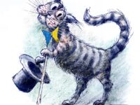 Schhmidts Kater Loisl. Zeichnung: Jiří Bernard